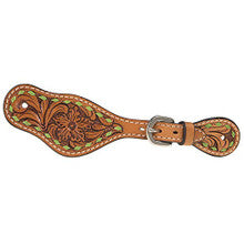 Spur Straps - Floral w/ Lime Buckstitch (Youth) by Rafter T Ranch Company