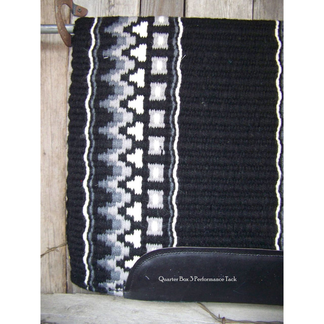 Custom Domino Show Blanket - 40x34 (Black Base with Grey and Cream Accents)