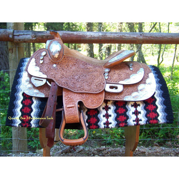 Canyon Land Show Blanket - 38x34 (Black/Red/Gray/Cream) by Mayatex