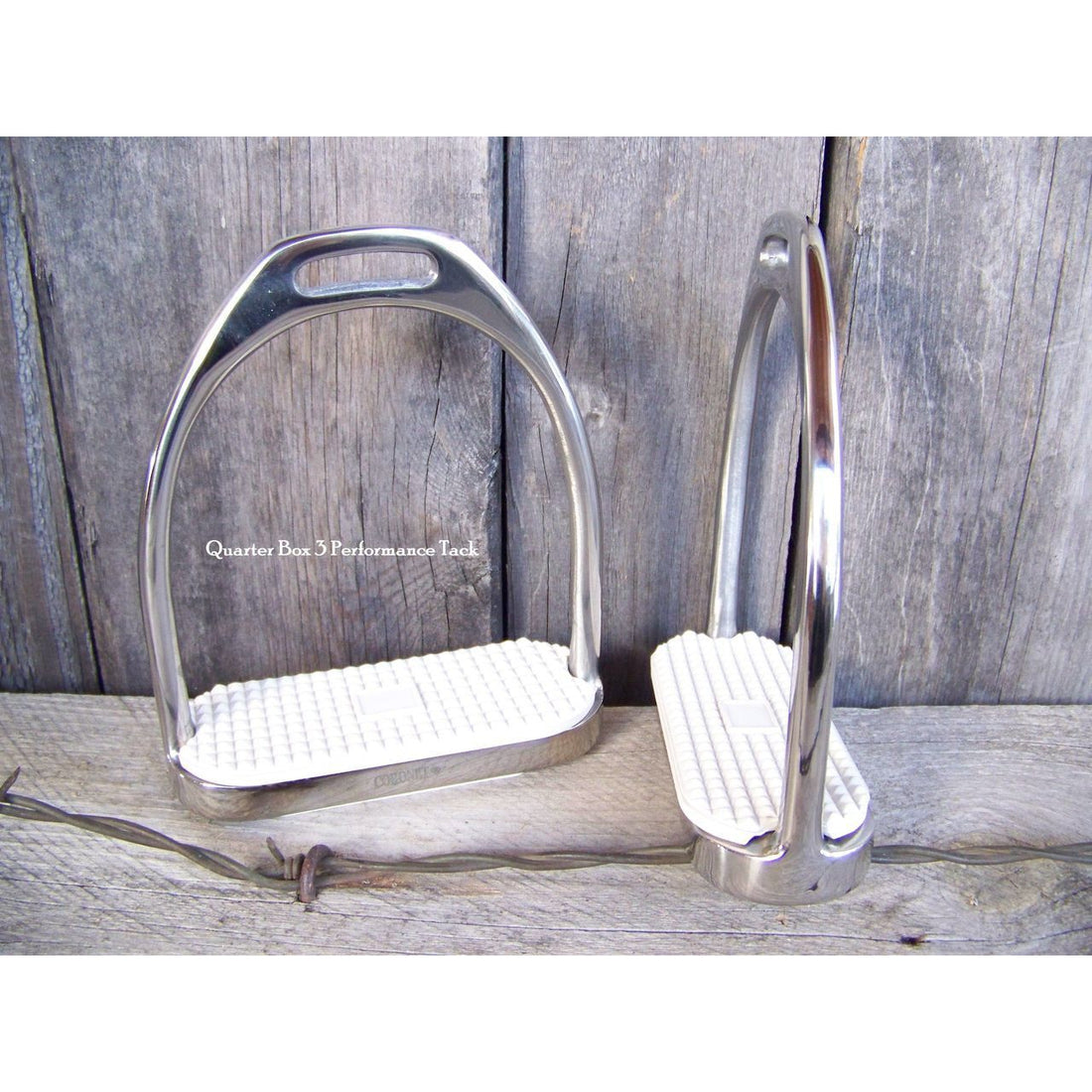Stirrup Irons - Hand Polished Original Heavyweight Stainless Steel (Pair) - 4 1/2