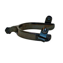 Spurs - Black Satin Roping w/Rosebud Rowel