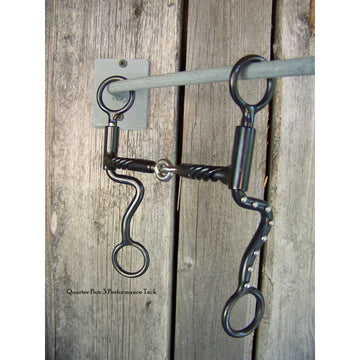 Bit - Black Satin Twist with SS Dots