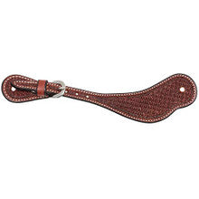 Spur Straps - Cowboy Tack Spider Stamp (Youth - Rosewood)