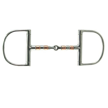English Bit - Large Dee with Copper Roller Mouth (5.0")