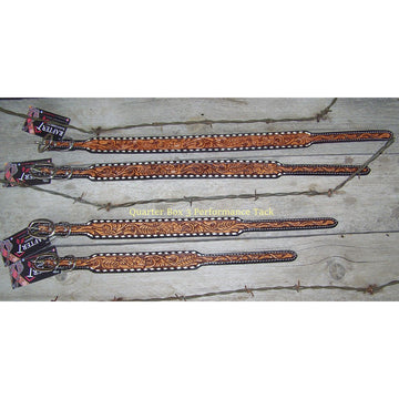 Dog Collar - Hand Tooled, White Buckstitch by Rafter T Ranch