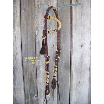Headstall - Rawhide Braid One Ear (Dark Oil)