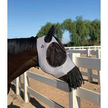 Fly Mask - Professional Choice Comfort Fit w/Nose Fringe (Gray - Horse)