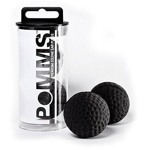 Ear Plugs - POMMS for the horse (Black - Set of 2)