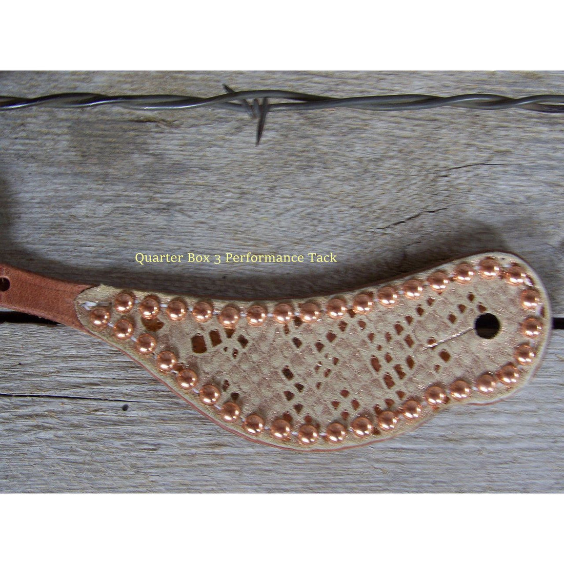 Spur Straps - Harness Leather, Exotic Print, SS Dots (Adult - Cream Snake)