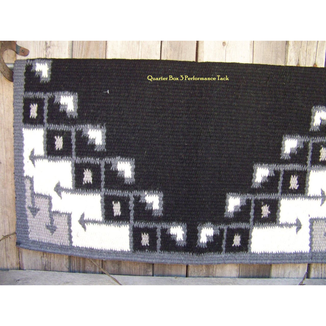 The New Pueblo Show Blanket - 38x34 (Black/Charcoal/Ash/Cream) by Mayatex