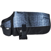 Dog Blanket - 1200D Deluxe Chevron by Tough-1 (Grey - Small)