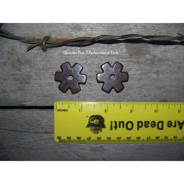Rowels - 6 Point - Blunt Star (1 1/4") with Cotter and Pins (Antique)