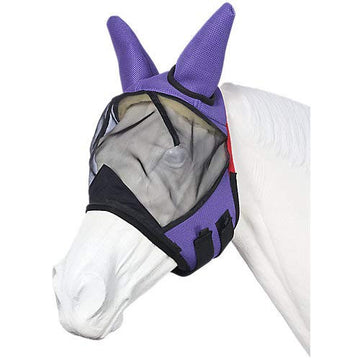 Fly Mask - Tough 1 Deluxe Comfort Soft Mesh (Pony - Purple)