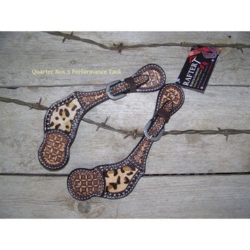 Spur Straps - Gator Stamp, Leopard Faux Fur (Ladies) by Rafter T Ranch Company