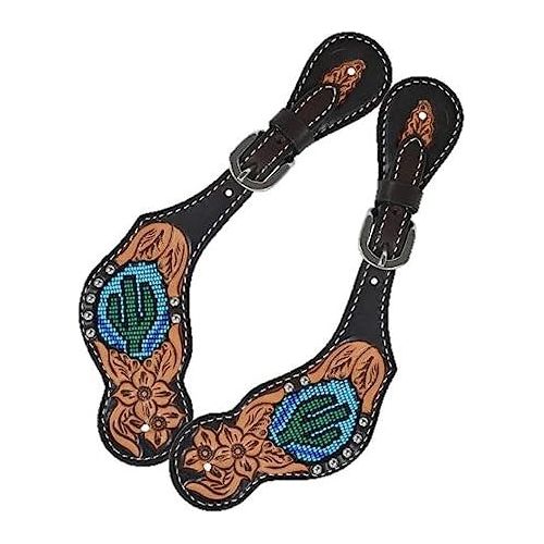 Spur Straps - Beaded Cactus (Ladies) by Rafter T Ranch Company