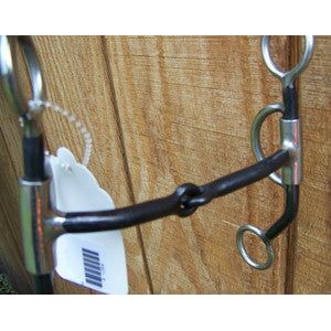 Bit - Stainless Steel Black Steel Shanked Snaffle