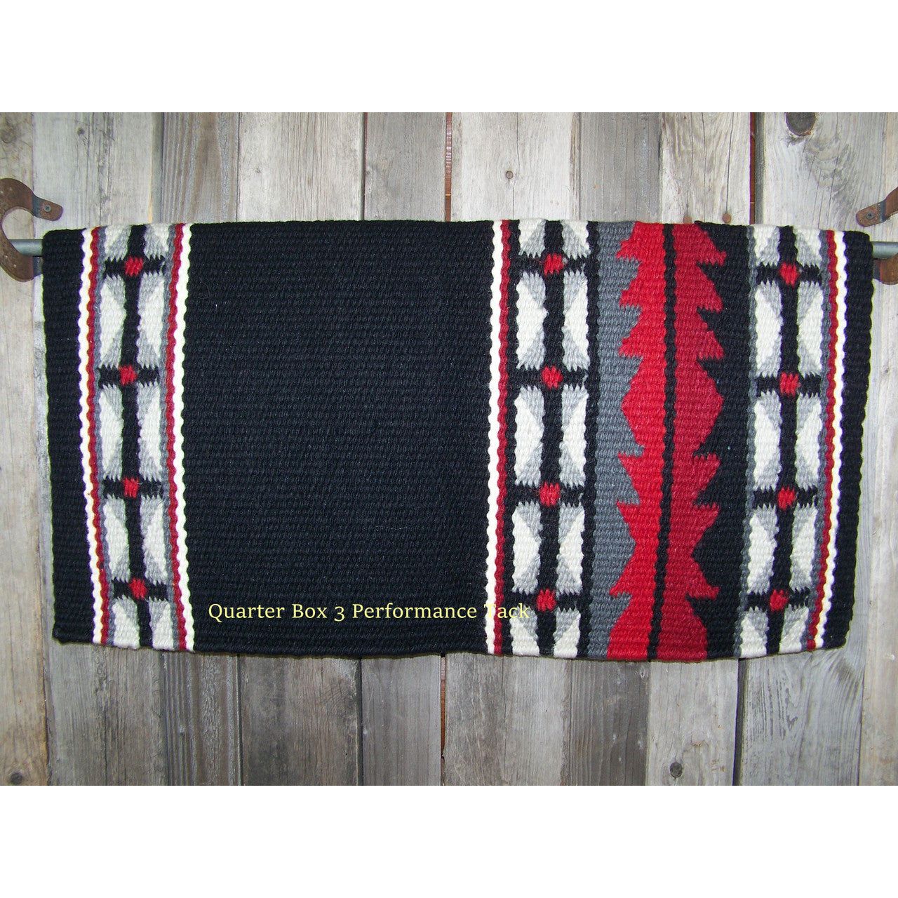 Mojave Show Blanket - 36x34 (Black/Ash/Charcoal/Red) by Mayatex