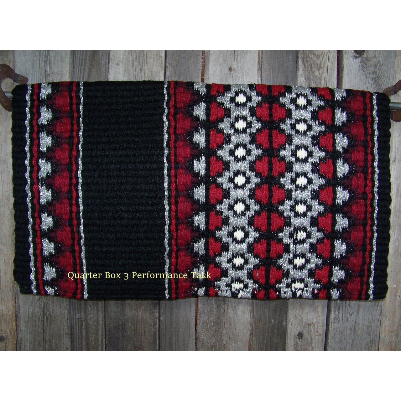 Starlight Show Blanket - 40x34 (Black/Red/Red Earth/Grey/Cream) by Mayatex