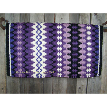 Nova Show Blanket - 38x34 (Black Base/Purple and Cream Accents) by Mayatex