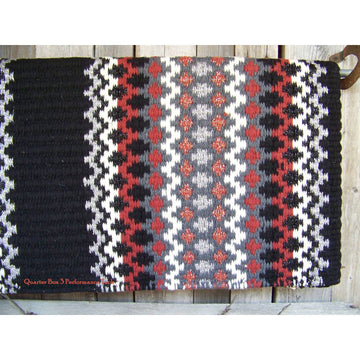 Luna Show Blanket - 40x34 (Black/Marsala/BlackMetal/Ash) by Mayatex