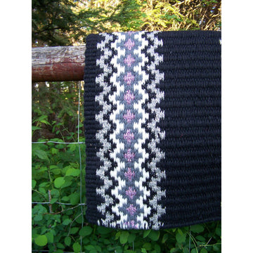 Luna Show Blanket - 40x34 (Black/ShowPurp/BlackMet/Lilac) by Mayatex