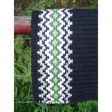 Luna Show Blanket - 40x34 (Black/Lime/BlackMetallic/Silver/Cream) by Mayatex