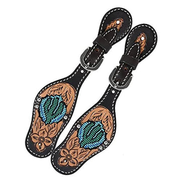 Spur Straps - Beaded Cactus (Youth) by Rafter T Ranch Company