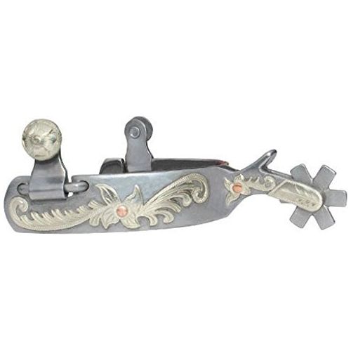Spurs - Silver Floral with Blunt 6 Point Rowel (Professional Choice)