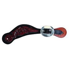 Spur Straps - Floral Chocolate Leather w/Black Trim (Youth)