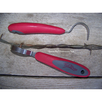 Hoof Pick - TailWrap Ergonimical (Raspberry/Gey)