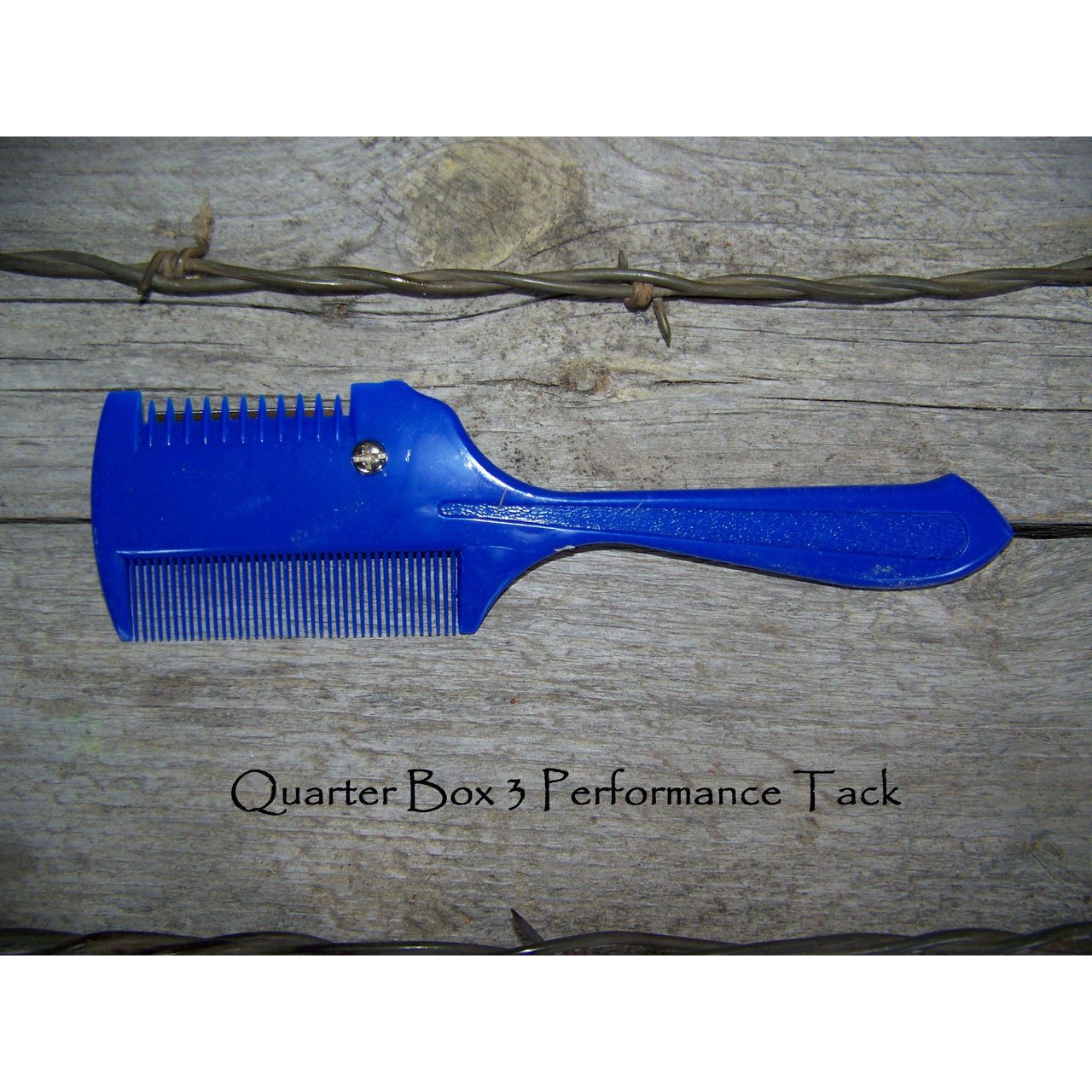 Comb - Single Sided Razor Plastic Thinning (Blue)