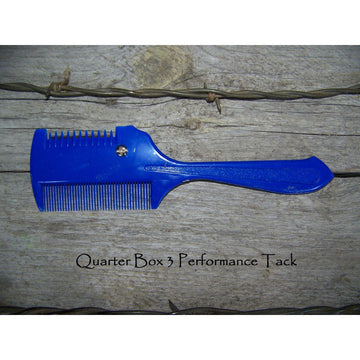 Comb - Single Sided Razor Plastic Thinning (Blue)