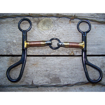 Bit - Black Steel Colt Bit with Lifesaver and Copper Wrap Bars