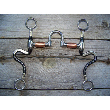 Bit - Black Steel S Shank with Correction Mouth