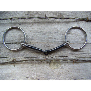 Bit - SS O-Ring w/ Black Steel Copper Inlay Snaffle