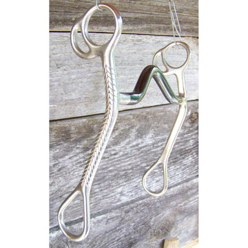 Bit - SS Curb w/SI Medium Port, Rope Cheek