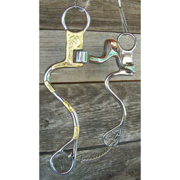 Bit - SS Medium Port w Copper Roller, Brass Trim
