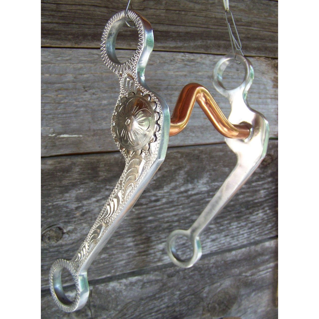 Bit - Aluminum Grazing Bit w/Med Port, Copper Mouth