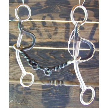 Bit - SS Sweet Iron Dog Bone Twist with Rope Edge