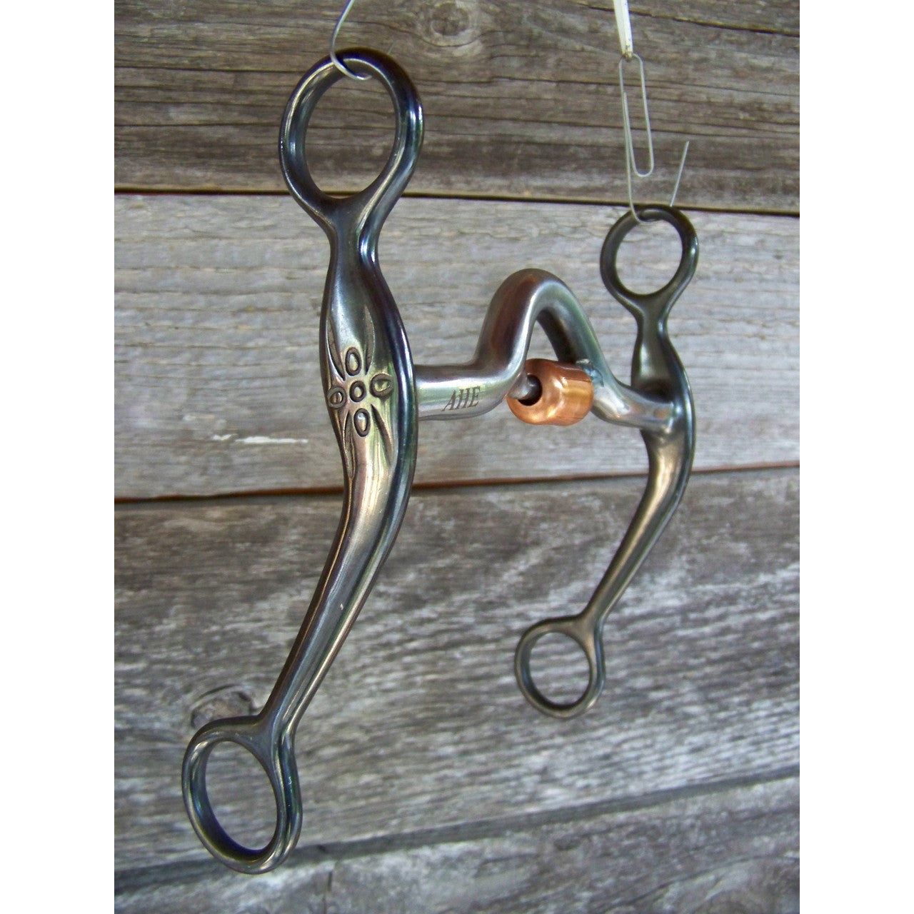 Bit - Black Steel Quarter Horse Medium Port w/Roller