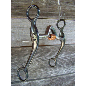 Bit - Black Steel Quarter Horse Medium Port w/Roller