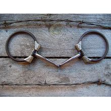 Bit - Antique D-Ring with German Silver Engraved Trim