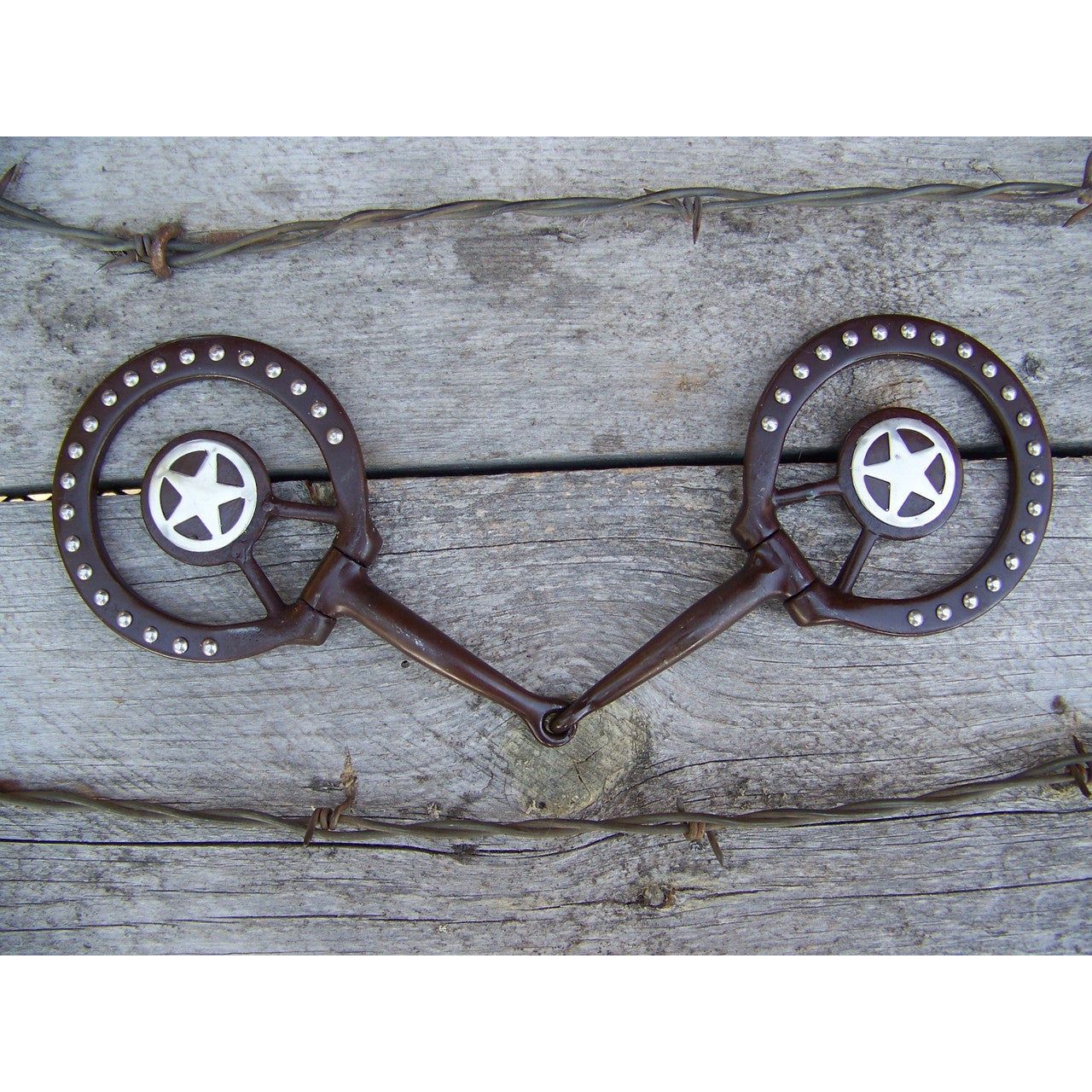 Bit - Antique D-Ring with GS Ranger Star/Dots