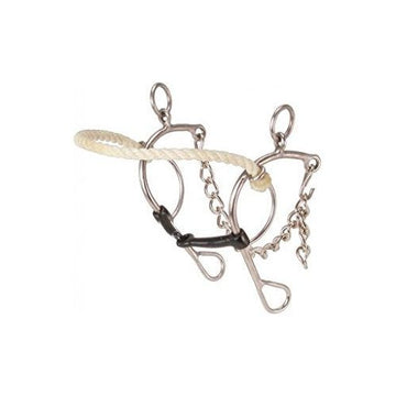 Bit - Kelly Silver Star Snaffle Combo w/Rope Nose