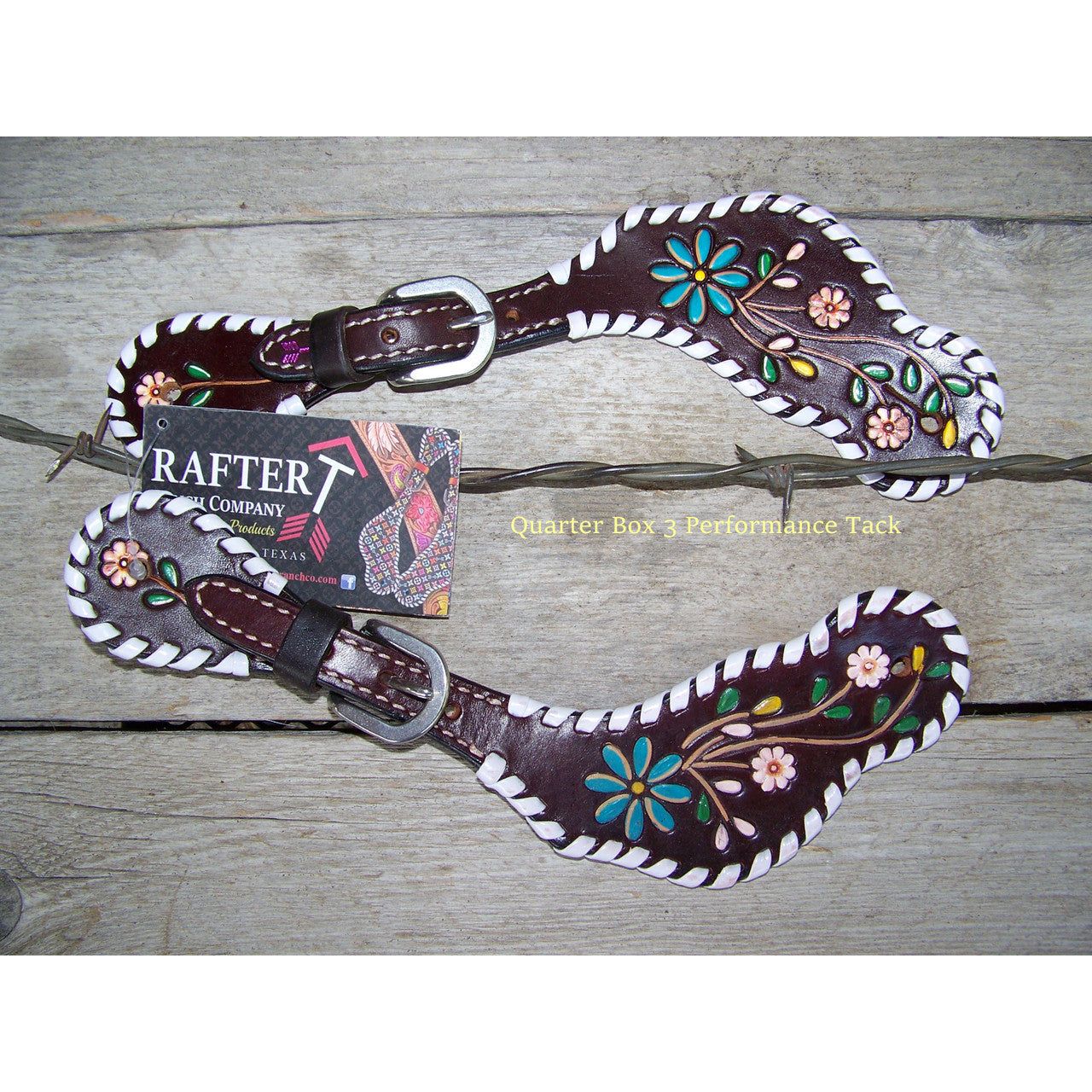 Spur Straps - Painted Floral Vine (Ladies) by Rafter T Ranch Company