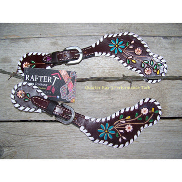 Spur Straps - Painted Floral Vine (Ladies) by Rafter T Ranch Company