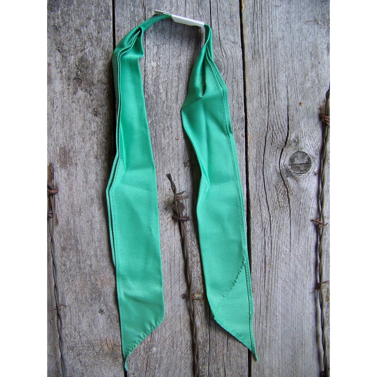 Note the scarf is wrinkled...this one will require an iron where most the wrinkles fall out.  