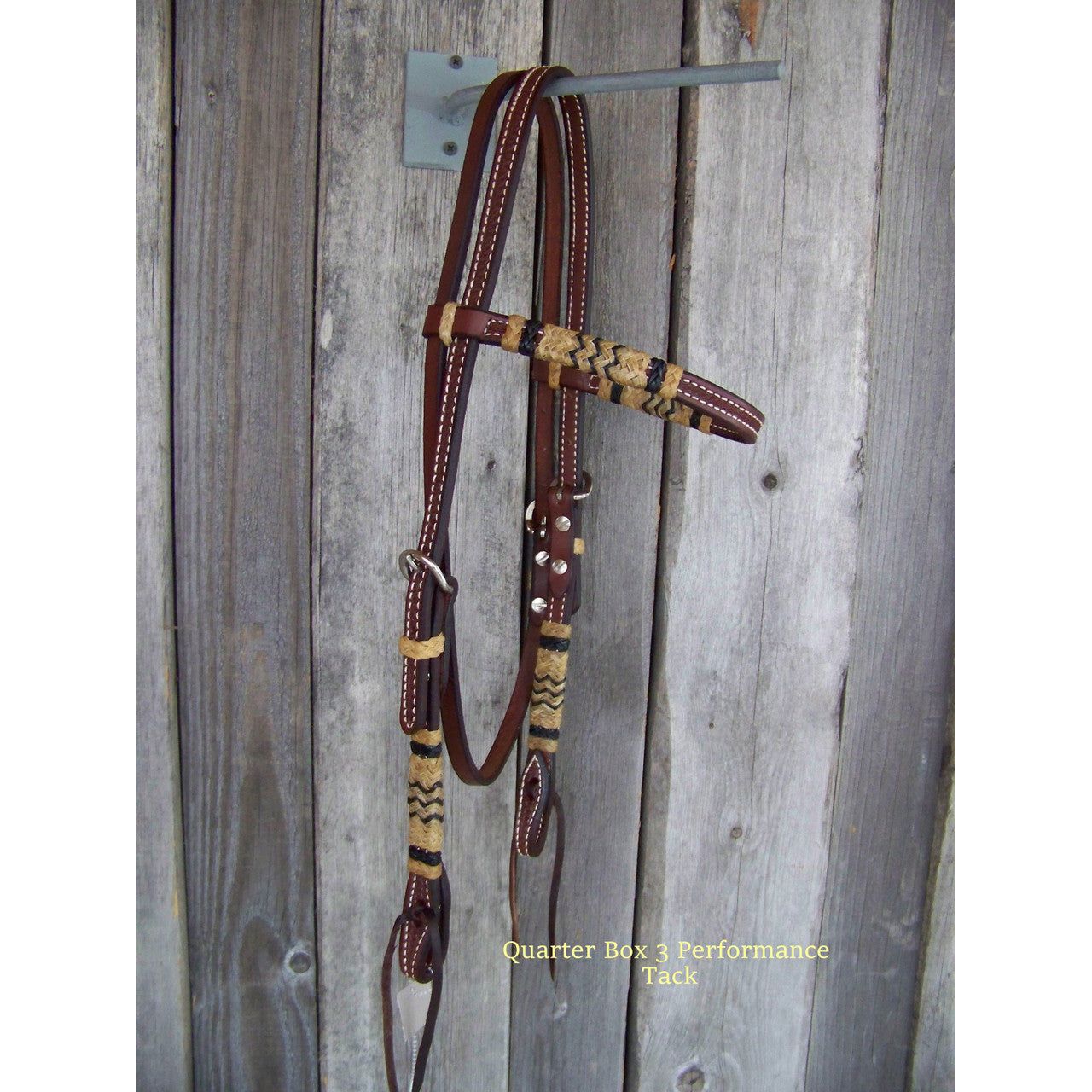 Headstall - Rawhide Braid Browband (Dark Oil)