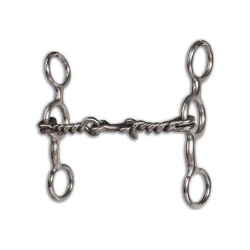 Bit - Equisential Short Shank Cowhorse Gag with Twisted Dogbone