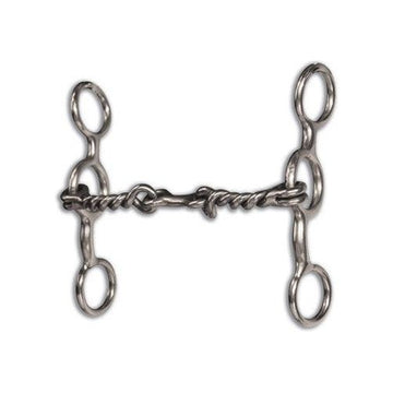 Bit - Equisential Short Shank Cowhorse Gag with Twisted Dogbone